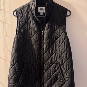 Old Navy Black Quilted Vest